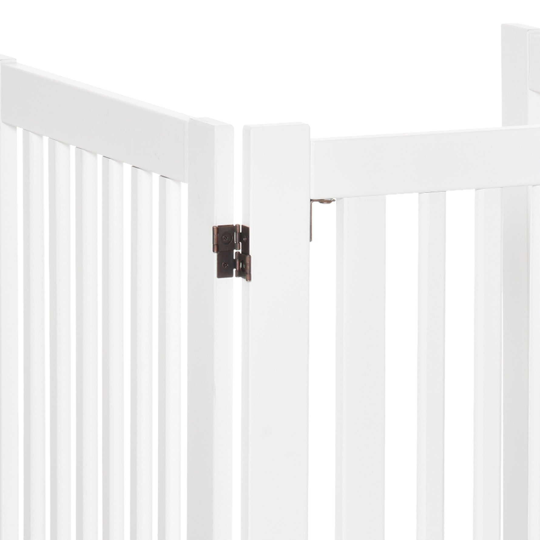 Barrière de sécurité chien barrière modulable pliable avec porte verrouillable intégrée 155 x 35,5 x 76 cm MDF blanc