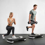 Stepper Fitness Aérobic hauteur réglable 10/15/20 cm surface antidérapante 80 x 31 x 20 cm plastique noir gris