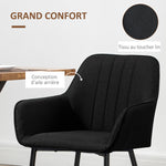 Chaises de Salle à Manger Chaises de Visiteur Design scandinave - Lot de 2 chaises - Pieds effilés métal Noir