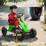 Kart à pédales pour enfants, karting enfant de 2 à 5 ans avec roues EVA silencieux, avancer et reculer, vert