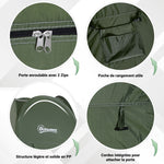 Tente de douche pop-up tente de toilette pliable et portable anti-UV sac de transport inclus pour plage, pêche, randonnée, bain, l'extérieur, vert