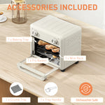 10L Friteuse sans huile mini four à air chaud 1 000 W avec température réglable 80°C-230°C, minuterie, 32x27,2x29,8cm