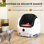 Lettiera per gatti autopulente, cassetta igienica automatica aperta, isolamento dagli odori/protezione di sicurezza, bianco