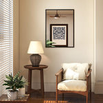 Miroir mural rectangulaire 76 x 101 cm, cadre en bois noir, idéal pour la salle de bain, salon ou chambre