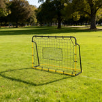 Filet de rebond de football, 184L x 123H cm, rebondisseur de football, 5 angles réglables de 60° à 90°,  jaune et noir