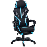 Ergonomic Gaming Chair, Reclining Mesh Gaming Chair with Adjustable Headrest, Lumbar Support, Black and Blue