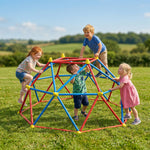 Dôme d'escalade enfant cage d'escalade structure en métal charge max. 180 kg assemblage facile 183 cm multicolore