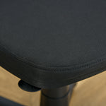 Chaise de bureau sans accoudoirs, fauteuil de bureau en maille, hauteur réglable, assise rembourré, pivotant 360°, noir