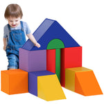 Parcours motricité bébé 11PCS, module motricité bébé en mousse EPE avec housse en revêtement synthétique, blocs mousse de construction, jouets éducatifs pour enfants de 1-3 ans, multicolore