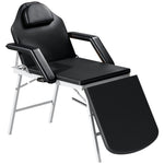 Table de massage pliante, lit de massage 3 zones portable 182 x 62 cm avec appuie-tête et accoudoirs amovibles, noir