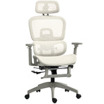 Chaise de bureau ergonomique en maille, fauteuil de bureau inclinable, accoudoirs 3D, appui-tête réglable, beige