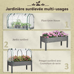 Potager sur Pieds surélevé avec bâche Jardinière surélevée potager volume 104 L avec Trous de Drainage, Tissu non tissé
