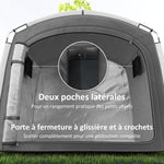 Tente de vélo abri de vélo portable pour 3-4 vélos avec 2 poches latérales 220 x 150 x 195 cm gris foncé