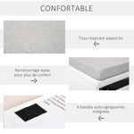 Banc de Rangement avec Coussin Gris - Meuble à Chaussures - Banc à Chaussures avec Grand tiroir Double Compartiment - MDF Blanc