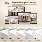 Table à Manger Pliante sur Roulettes, Table de Cuisine pour 4 Personnes avec Étagère Intégrée, 100 x 100 x 75 cm, Blanc