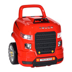 Camion mécano 2 en 1 - Jouet Bricolage Enfant - Établi Enfant - Jeu d'imitation mécanicien - Nombreux Accessoires Total de 61 pièces - Effets sonores et Lumineux - PP ABS Rouge