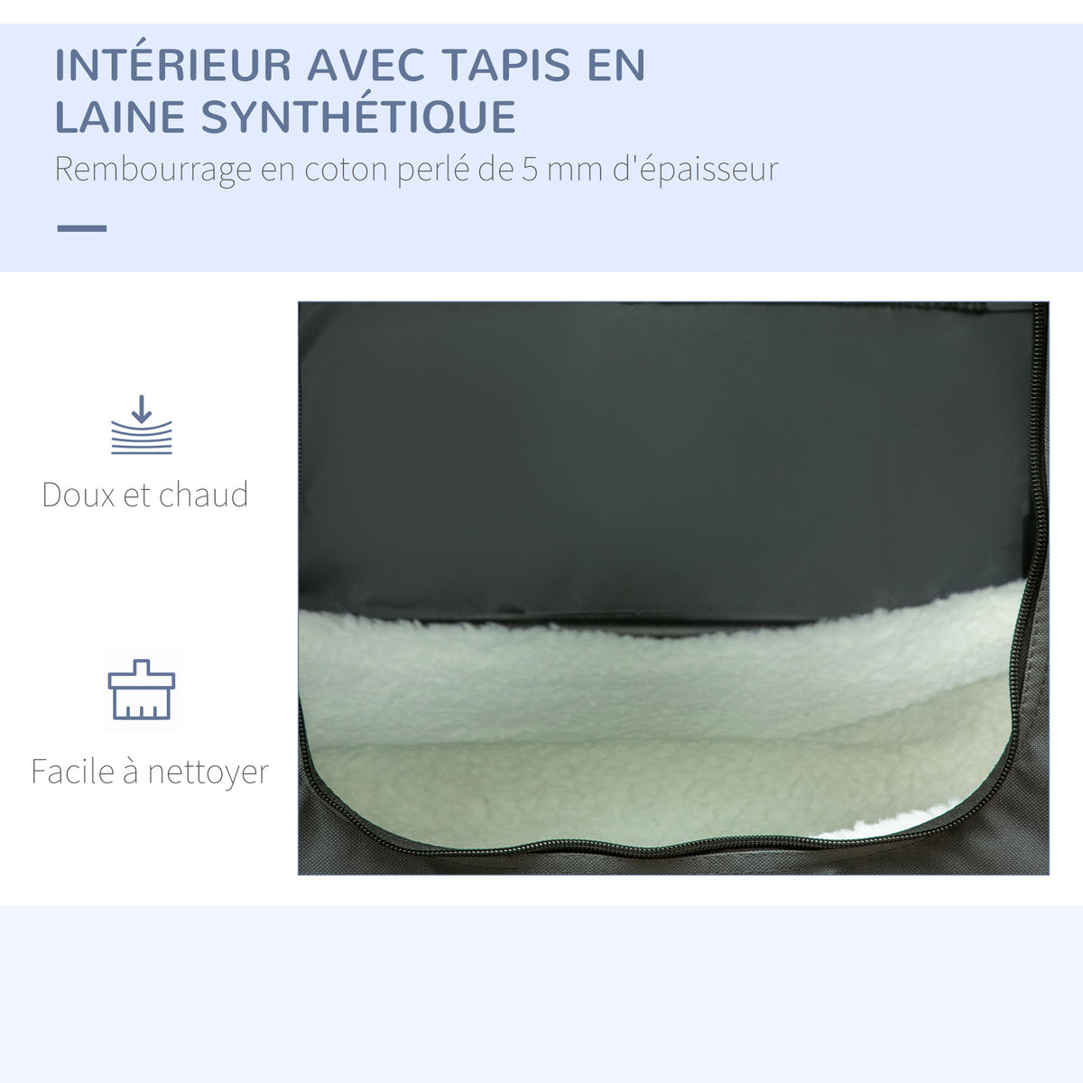 Borsa da trasporto pieghevole per animali domestici con maniglia in tessuto a rete 60 x 42 x 42 cm grigio nero