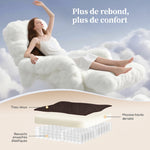 Fauteuil Releveur Électrique, Fauteuil Relax Électrique en Velours, Dossier Inclinable, Assise Large, Port USB, Marron