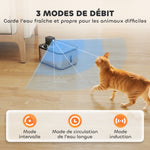 Fontaine à eau pour chat automatique en inox 5L, silencieuse, distributeur eau chat 3-étapes filtre chargeur USB, argent