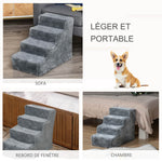 Escalier pour chien à 4 marches escalier pour chat échelle antidérapante pour animaux de compagnie