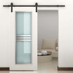 200 CM Rail porte coulissante quincaillerie de porte coulissante en acier au carbone capacité de charge 90 kg - noir