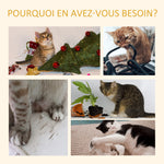 Arbre chat du sol au plafond poteau à griffer L40 x l 34 x H 230-260 cm 5 niveaux d'activités marron
