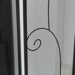 Pare-feu pour cheminée ou poêle design élégant Pare-étincelles 3 Volets Pliables dim. 132,5L x 76,5H cm Acier métal Noir