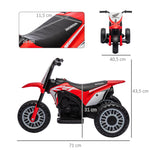 Moto cross éléctrique pour enfant licence Honda CRF450RL 3 roues batterie 6V enfants 18-36 mois rouge