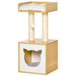 Arbre à chat griffoir pour chat arbre à grimper niche maison pour chat plate-forme supérieure balle suspendue hauteur 81 cm