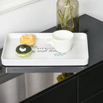 Buffet meuble de rangement 2 tiroirs coulissants 3 portes étagère réglable panneaux de particules 117 x 36 x 74 cm noir