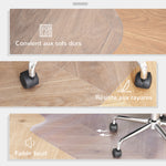 Tapis chaise de bureau 90 x 120 cm antidérapant, tapis de sol bureau résistant aux rayures, transparent
