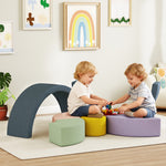 Parcours motricité bébé module motricité bébé 7 pièces avec housse lavable 107 x 107 x 30 cm multicolore