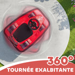 Auto-Tamponneuse Enfant 6V, Rotation à 360°, Musique, Klaxon, Démarrage Doux, 2,5 km/h, pour Âges 3-8, 74x53x48cm, Rouge