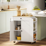 Îlot central cuisine mobile desserte cuisine avec tiroir étagère réglable placard à deux portes 82 x 38 x 86,5 cm blanc