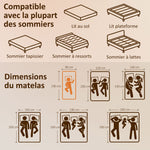 Matelas 90x190cm, matelas 1 personnes, mousse à mémoire de forme au thé vert, housse amovible lavable, fermeté moyenne