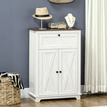 Meuble de rangement buffet multi-rangements 2 portes avec étagère réglable 1 tiroir, dim. 60L x 30P x 87,5H cm