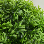 Arbre artificiel buis avec 3 boules feuilles de bambou pot inclus intérieur et extérieur hauteur 110 cm vert
