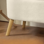Banc de rangement, bout de lit avec couvercle, pieds en bois, capacité 65 L, jusqu'à 220 kg, 120x42x45cm, beige