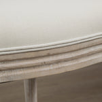 Lot de 2 chaises de Salle à Manger - Chaise de Salon médaillon Style Louis XVI Aspect Lin Crème