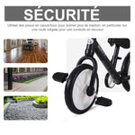 Bicicletta per bambini 2 in 1, balance bike con rotelle e pedali rimovibili, ruote da 12", altezza sella regolabile per bambini dai 2 ai 5 anni, acciaio, nero