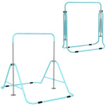 Barre fixe de gymnastique pour enfants pliante hauteur réglable de 88 à 128 cm vert