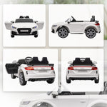 Voiture électrique enfant véhicule électrique enfant Audi TT RS 12 V 30 W V. Max. 3 Km/h télécommande 2,4G Effets sonores + Lumineux Blanc