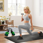 Lot d'haltères hexagonaux, haltères musculation, 2 x 3 kg, 2 x 4 kg, 2 x 5 kg, avec support convertible d'haltères