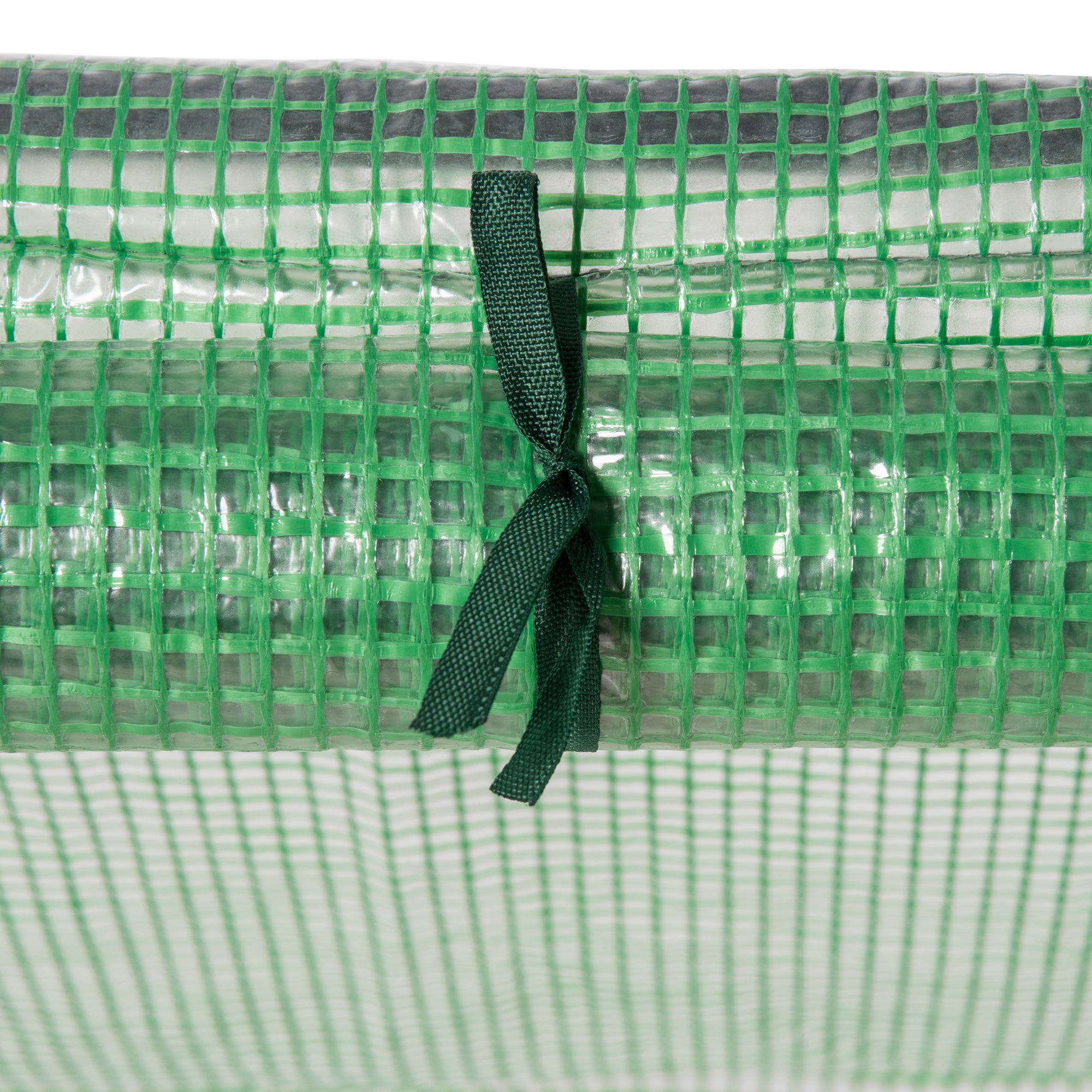 Mini serra da giardino mini serra a tunnel 180L x 90P x 90A cm tetto a punta acciaio PE alta densità 140 g/m² anti-UV finestre con zip avvolgibili verde