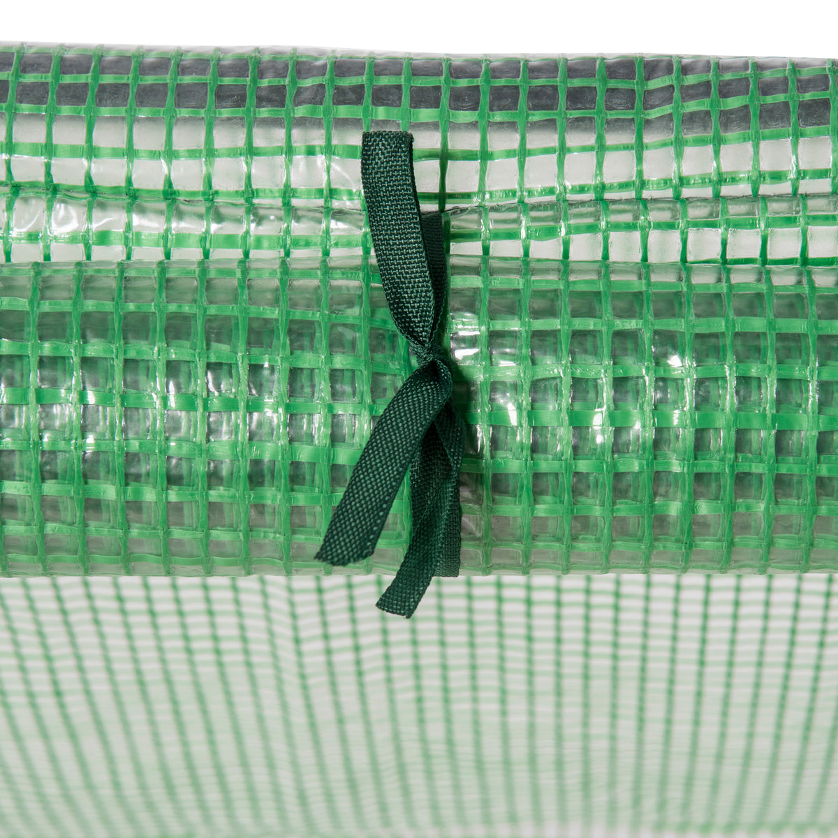 Mini serra da giardino mini serra a tunnel 180L x 90P x 90A cm tetto a punta acciaio PE alta densità 140 g/m² anti-UV finestre con zip avvolgibili verde