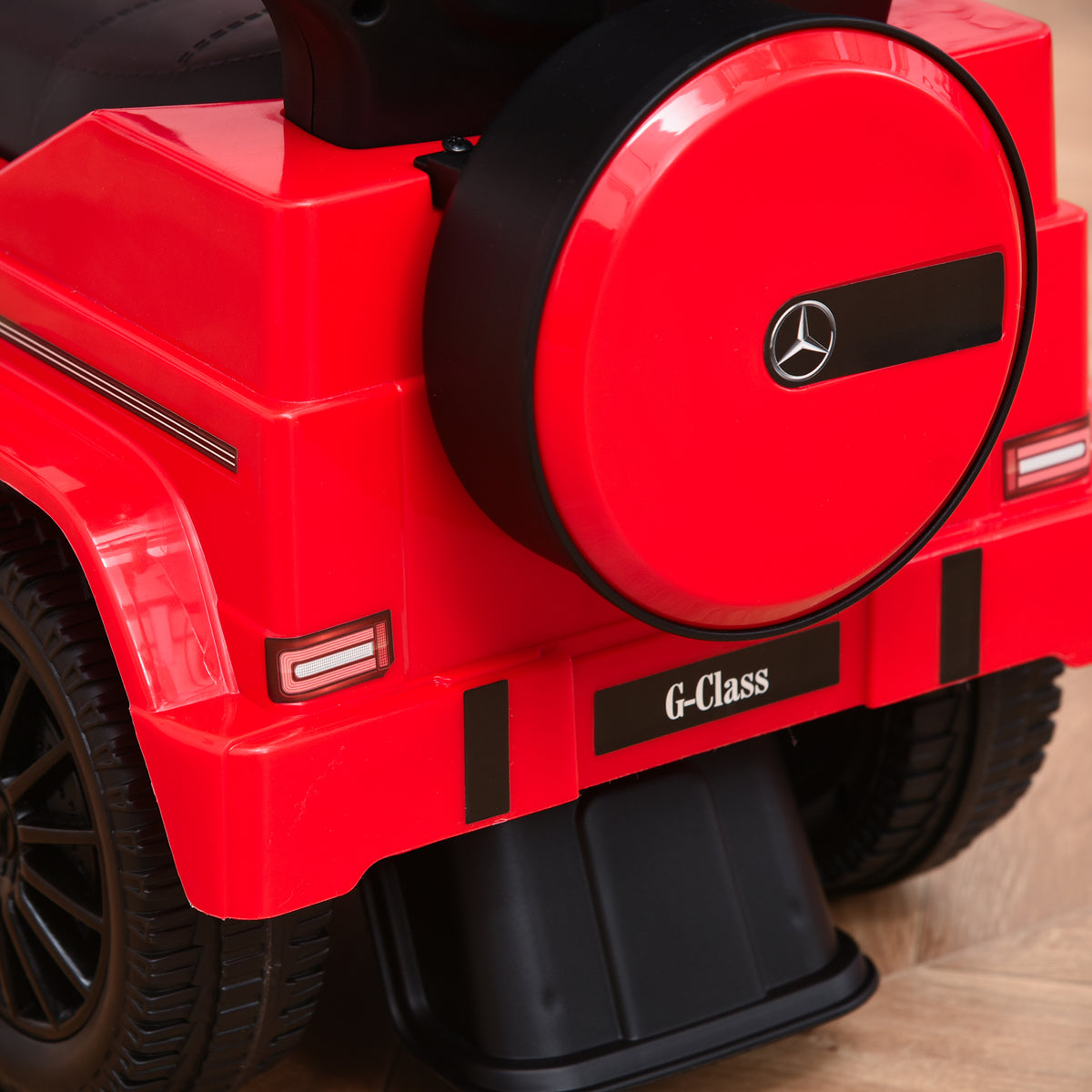 Porteur Enfants Voiture Enfant Multi-équipée 12-36 Mois klaxon Marche-Pieds, Garde-Corps et ombrelle Rouge