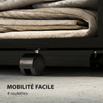 Armoire penderie vêtement dressing mobile 4 roulettes tringle à vêtements et étagères ouvertes 80 x 40 x 128 cm noir