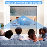 Schermo per proiezione motorizzato da 96 pollici, 1:1 4K HD, fissaggio a parete o a soffitto con telecomando, 195L x 8l x 182H cm