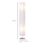 Lampadaire Lampe sur Pied de Salon Style Moderne Lampadaire sur Pied avec Interrupteur Acier Blanc