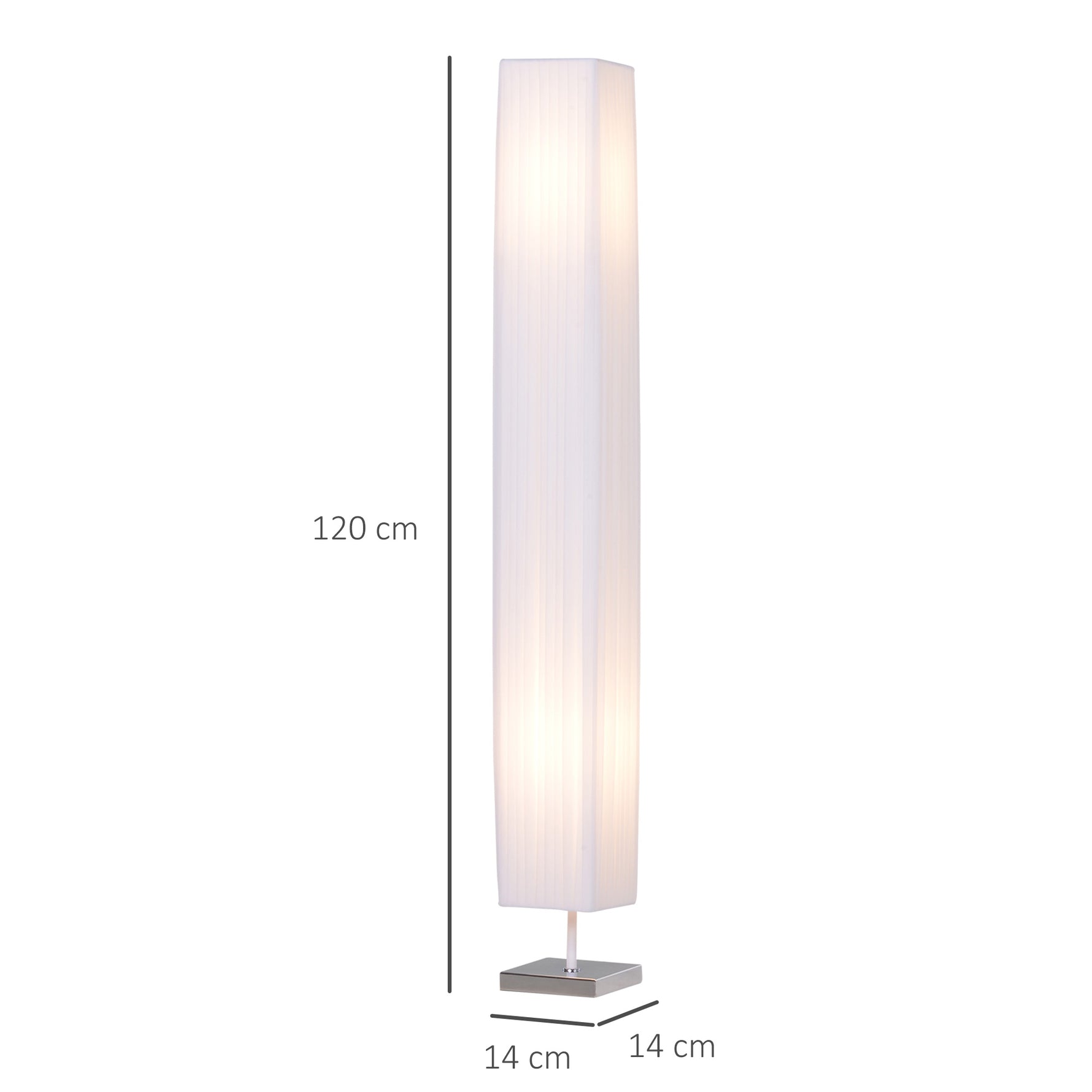 Lampadaire Lampe sur Pied de Salon Style Moderne Lampadaire sur Pied avec Interrupteur Acier Blanc